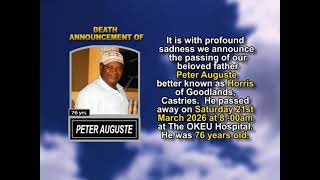 Peter Auguste ~ Short Obituary