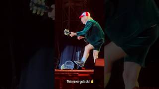 Angus Young's duckwalk during Shot Down in Flames with AC/DC never gets old! ⚡ #ACDC #Montreal