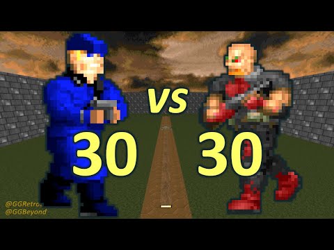 30 Wolfenstein SS vs 30 Sergeants - Monster Infighting - Doom II Retro Battles