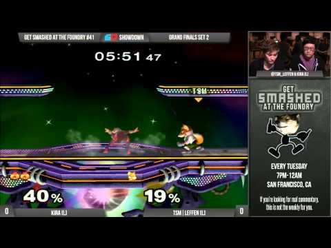 Get Smashed at the Foundry #41 - Grand Finals: Kira (Sheik) vs TSM|Leffen (Fox)