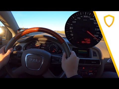 Audi A6 4.2 FSI 4F - German Autobahn Topspeed over 250km/h + 0-275km/h - Day & Night