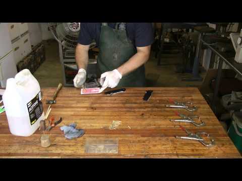 Knifemaker Workshop Tip #8 - Gluing scales. No Mess, no fuss!