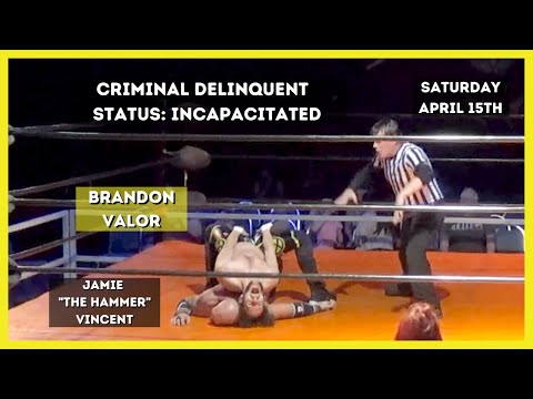 FULL match BRANDON VALOR vs THE HAMMER JAMIE VINCENT - TCW