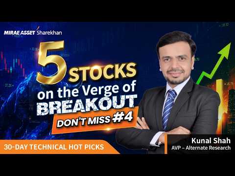 Breakout Alert: 5 Indian Stocks Setting Up for A Move | Technical Picks for the Next 3-4 Weeks