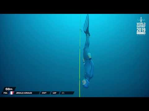 Arnaud Jerald / -115m monofin / World Championship 2019 / Bronze medal