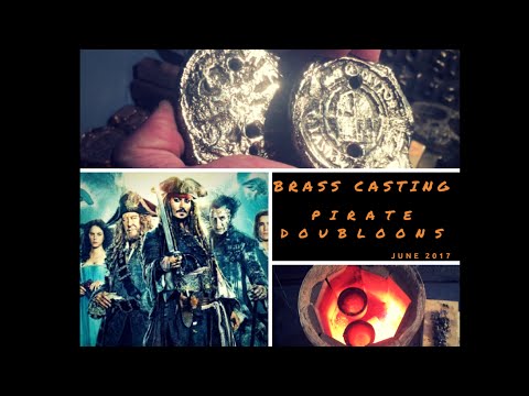 CASTING BRASS PIRATES TREASURE- PIRATES OF THE CARIBBEAN  melting & Casting brass