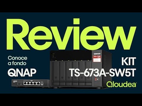 Kit QNAP TS-673A-SW5T NAS potente y switch de alta velocidad