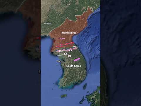 The Korean War 1950-1953 , animated map
