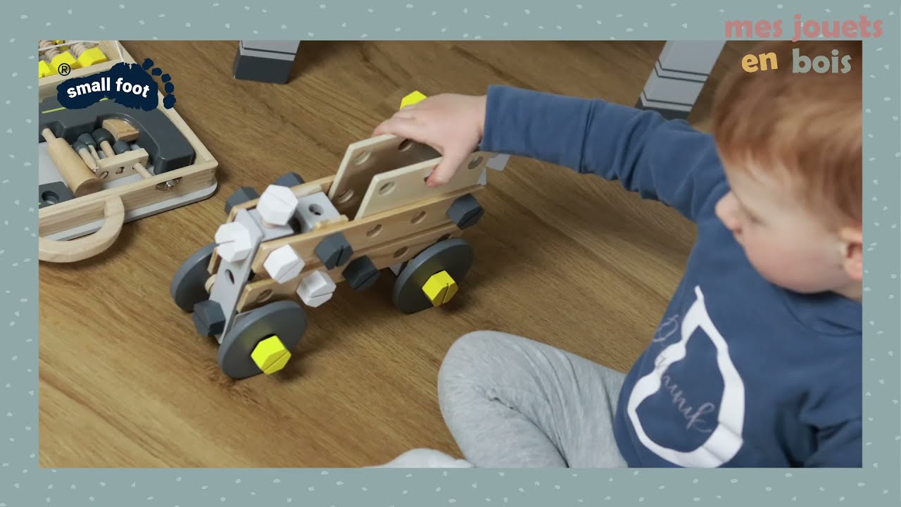 Kit de construction en bois couleurs pastel