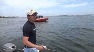 preview picture of video 'A Little Accident at Barnegat Bay While Fishing for Fluke (Barnegat Bay, NJ)'
