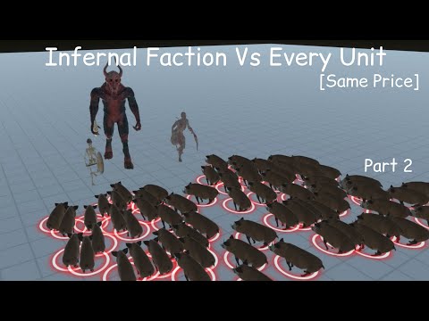 Infernal Faction Vs Every Unit [Same Price] Part 2 ARBS |Animal Revolt Battle Simulator