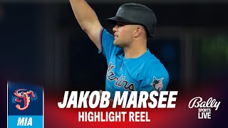 Marlins CF Jakob Marsee 2025 Minor League Baseball Highlights | Bally Sports Live