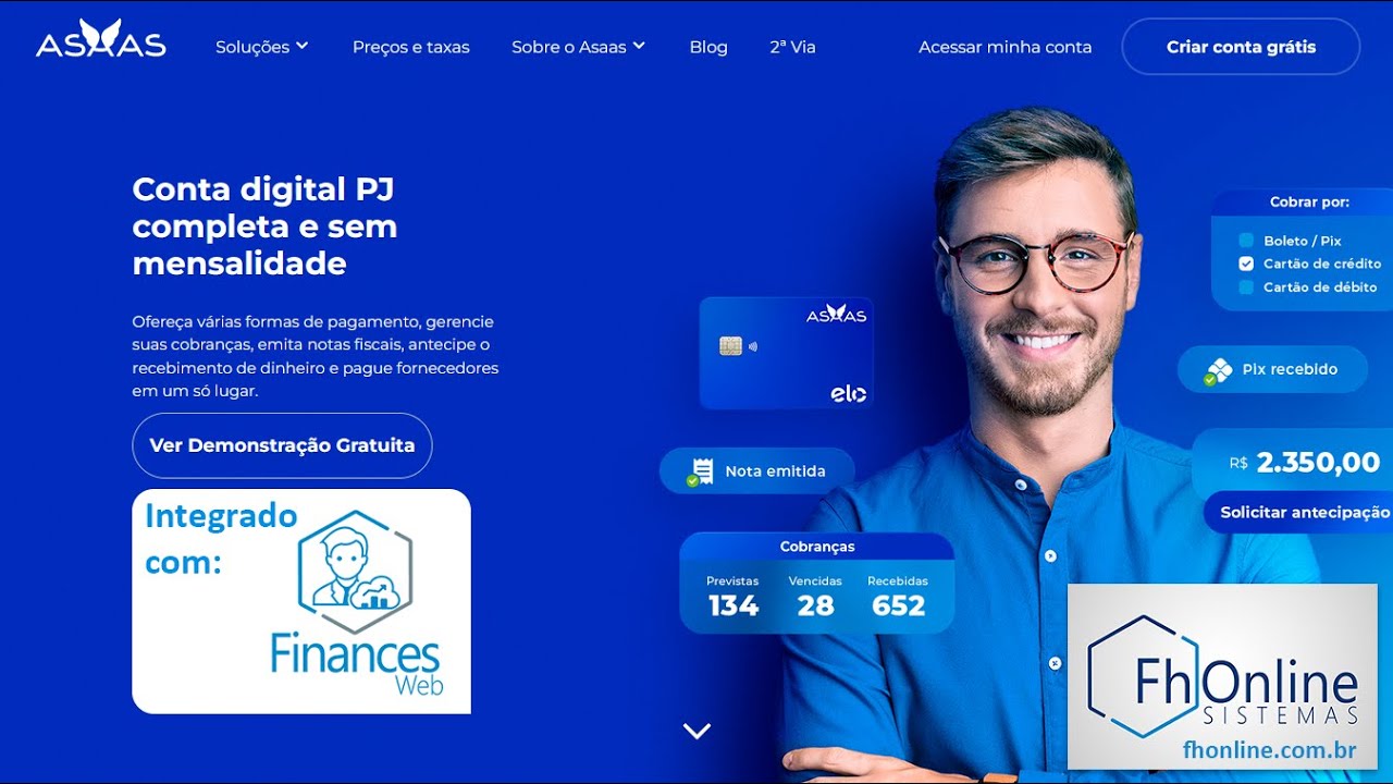 ERP FINANCES Web - Integração com o Banco Asaas