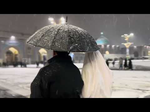 Snow covers the shrine gently, but Imam Reza’s love reaches my heart so deeply.