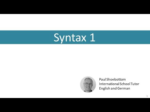 Syntax 1
