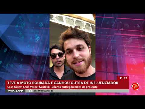 Influenciador presenteia jovem com moto após roubo em Cana Verde