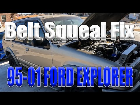How-To: 1995 - 2001 Ford Explorer 5.0L Replace Serpentine Belt and Pulleys... Squeal Fix!