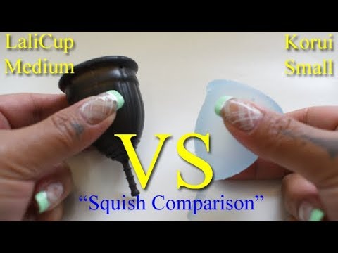 LaliCup Med vs Korui Sm "Squish" - Menstrual Cups