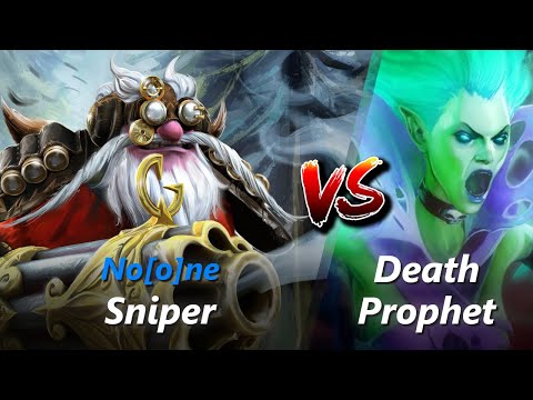 No[o]ne safelane Sniper vs Death Prophet/Riki | First 10 minutes