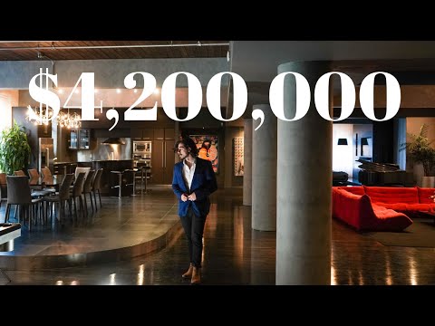 $4.2 Million Toronto Modern Luxury Condo Loft Tour Fit For Batman