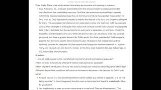 Case study in business