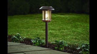 Hampton Bay - Solar Bronze and Warm Wood LED Path Light - Review / Quick Overview