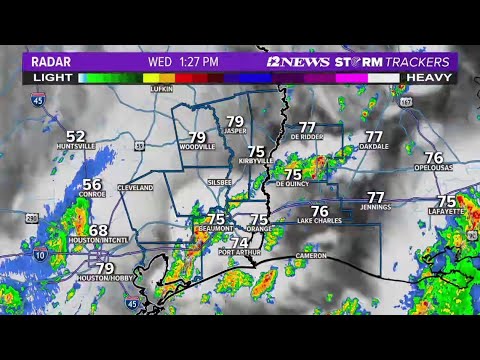 WEATHER LOOP | Front bringing rain, thunderstorms to Southeast Texas Wednesday afternoon