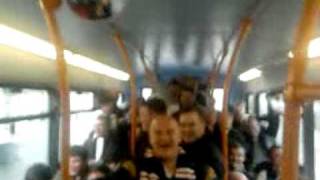 preview picture of video 'DFC Vs ICT Dee supporters on Stagecoach bus pt1'