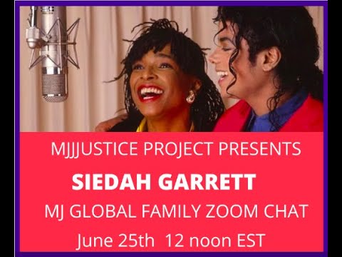 MJGlobal Fam Zoom Chat with Siedah Garrett - June 25, 2020