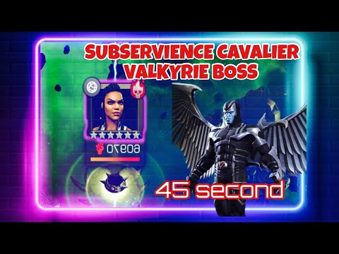 SUBSERVIENCE CAVALIER EVENT QUEST VALKYRIE BOSS EASY SOLO | MARVEL CONTEST OF CHAMPIONS