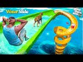 GTA 5 Franklin Shinchan Survive Giant Water Slide Challenge In Gta5