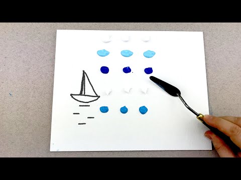 Acrylic Painting Step by Step Sail Boats / Abstract Painting