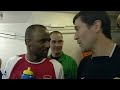 Roy Keane and Patrick Vieira having a chat in the tunnel