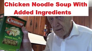 Chicken Noodle Soup With Added Chicken and Noodles