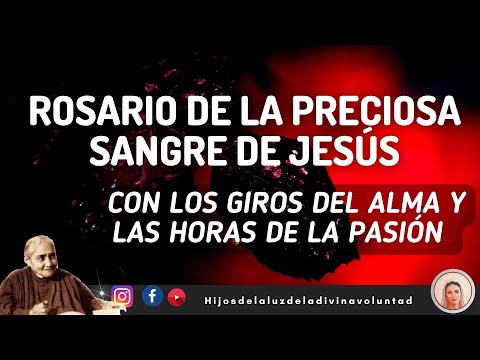 🩸ROSARY OF THE PRECIOUS BLOOD OF JESUS ​​WITH THE TURNINGS OF THE SOUL AND THE HOURS OF THE PASSION🩸