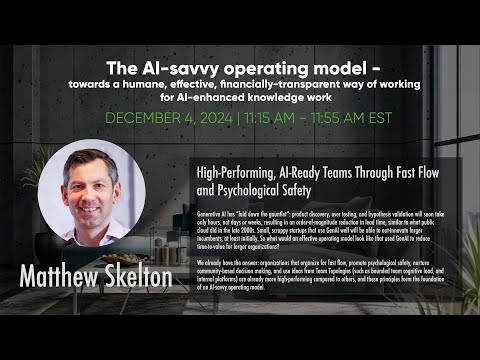 Matthew Skelton - The AI-savvy Operating Model
