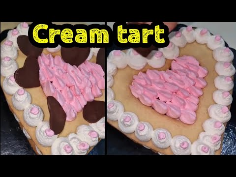 Cream tart fatta in casa semplice con pochi ingredienti.Ricetta spettacolare per tutti