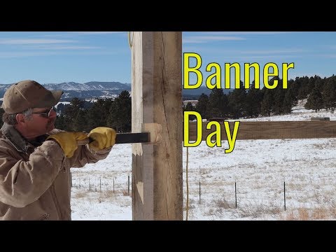 Beautiful Day on the Timber Frame Barn