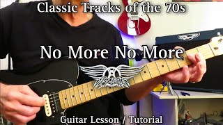 How to Play - No More No More - Aerosmith (Joe Perry). Guitar Lesson / Tutorial.
