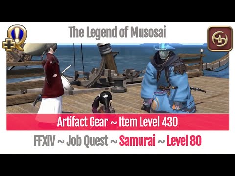 FFXIV Samurai Level 80 Job Quest Shadowbringers - The Legend of Musosai