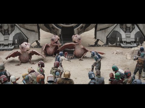 Mando & crew bring some raptor chicks - The Mandalorian Season Three (2023)
