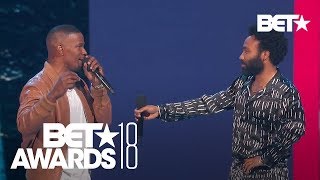 Donald Glover aka Childish Gambino Impromptu Performance of &#39;This Is America&#39; | BET Awards 2018