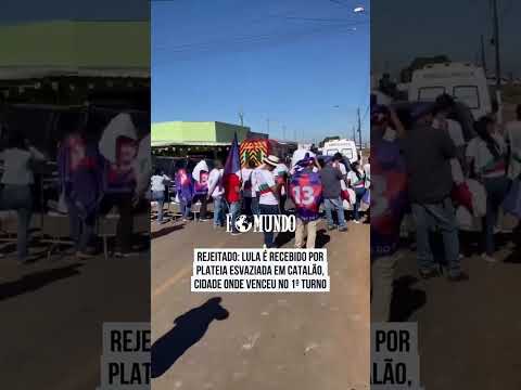 Em Catalão, Goiás, cidade onde o petista venceu no 1º turno da eleição, mas cadê o povo?  #lula