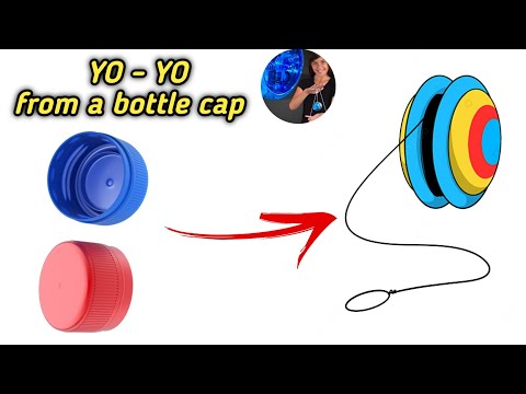 Yo-Yo from a bottle cap - a simple life hack/ how to make yo yo from bottle caps/ diy ideas