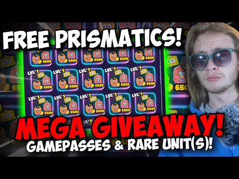 FREE PRISMATICS MEGA GIVEAWAY + FREE GAMEPASS GIVEAWAYS!! Spongebob TD