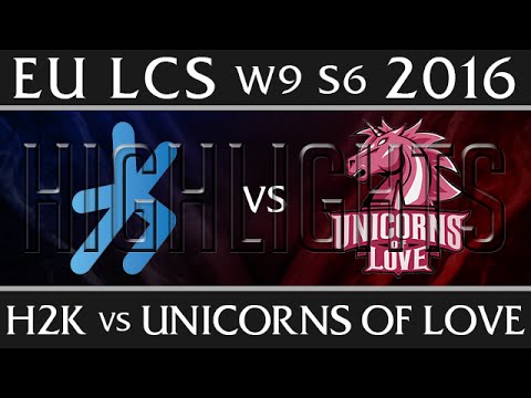 H2K vs UOL Highlights | EU LCS Week 9 Day 1 Spring 2016 S6 | H2K vs Unicorns of Love