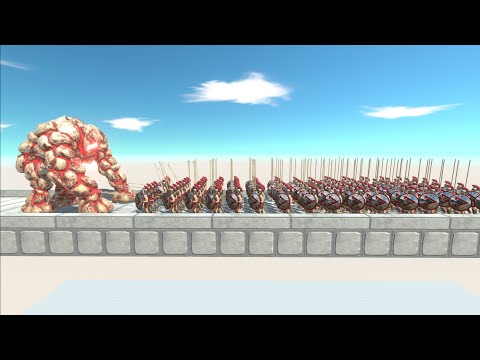 BRIDGE LAVA GOLEM vs ARMIES - Animal Revolt Battle Simulator