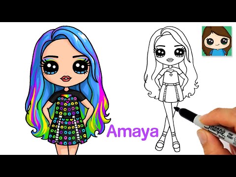 How to Draw Rainbow High Fashion Doll Amaya Raine