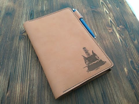 Работа с кожей. Простая обложка для ежедневника. Leather hand made