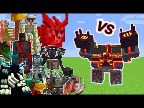 Netherite Monstrosity Vs. Mutant Mobs Monsters in Minecraft Showcase